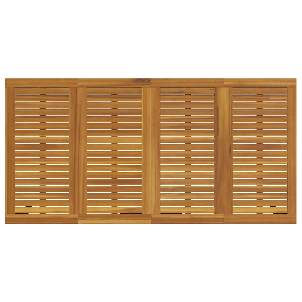 Garten Essgruppe 7 pcs Schwarz und Holz 180 x 90 x 75 cm